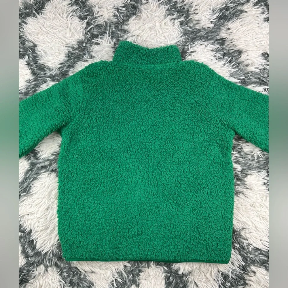 Wondershop Kids Girls Green Quarter Zip Sherpa Sweatshirt Size XL